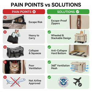 Двухэтажный чехол для домашних животных, дышащий рюкзак с большим пространством, однотонная сумка для кошек, для исходящих кнопок, для собак - Product Image 3