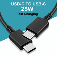 Kabel Data Pengisian Daya Super Cepat 25W PD USB-C ke Type C 3A untuk Samsung S22 S23 untuk Kabel Pengisian Daya Cepat Samsung Type C