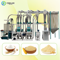Machine de traitement de la farine de maïs à petite échelle 5-10TPD pour usage agricole, ligne de production de mouture de céréales