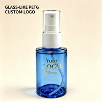 Flacon de 100 ml en PETG à paroi épaisse et base robuste, avec compte-gouttes et pompe, pour huiles essentielles et parfums, emballage cosmétique de luxe, sérigraphié