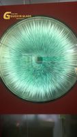 Vente chaude : Verre 3D gravé au laser, design artistique intelligent et massif, pour mur de séparation, salle de sport, serre plate, serre de jardin