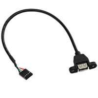 Cable Coaxial Personalizado con Cubierta de PVC, Cable de Montaje con Conector DuPont de 5 Pines a USB Hembra