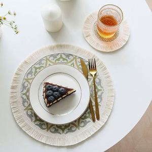 Place Boho Cotton Placemat Bohemian Mat Woven Grass Placemats <b>Table</b> Decor Wedding Receptions - Product Image 3
