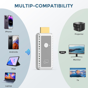 HOOMC Écran sans fil Mirrorcast 1080P60Hz pour la projection vidéo en ligne sur TV pour téléphone/Android/macOS/Windows - Product Image 3