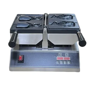 Melhor Venda Elétrica Boca Aberta Crispy Peixe Sorvete Derrubar Taiyaki Cone Maker Machine