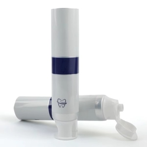 Custom Logo Printed 150ML Cosmetics Plastic ABL Container Factory Made <b>Toothpaste</b> Tube with Pump Cap for Cosmetics Packaging - Product Image 3