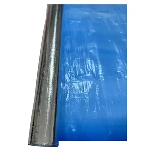 Australia fireproof standard roof sarking aluminum foil coated blue woven fabric reflective aluminum foil insulation