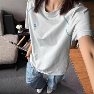 เสื้อยืดแขนสั้นผ้าไหมน้ำแข็งแห้งเร็วสำหรับผู้หญิง เสื้อกีฬาระบายอากาศสำหรับฤดูร้อน เหมาะสำหรับวิ่ง เดินป่า ปั่นจักรยาน และออกกำลังกาย - Product Image 3