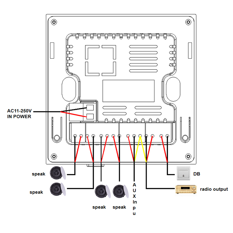 4 Inch Background Music Host Smart Home Audio Amplifiers Set WiFi 4*25W Bt Wall Amplifier Android · image 6
