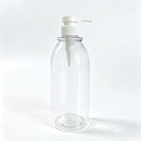 Bouteille à pompe transparente en PET de 780 ml, réutilisable, pour gel douche, conteneur pour gel douche, impression personnalisée, étiquette privée, OEM