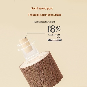 Árbol para Gatos de Madera Maciza con Casa Integrada, Poste de Sisal Estable, Muebles para Mascotas, Venta Directa de Fábrica, OEM - Product Image 3