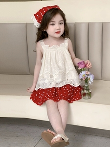 Conjunto de 3 Piezas para Niñas, Top sin Mangas de Algodón Transpirable, Pantalones Cortos y Turbante, Traje de Verano para Bebés, Ropa Infantil a la Moda - Product Image 5