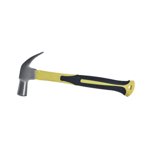 Marteau à griffes DIY de haute qualité, corps en acier avec manche en fibre de verre TPR, OEM personnalisé pour la toiture et les réparations - Product Image 1