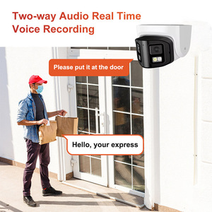 Caméra de sécurité panoramique PoE IPC à double objectif 4MP 180 degrés Dôme <span class=keywords><strong>ColorVu</strong></span> IP66 Caméra CCTV couleur 4MP Audio bidirectionnel extérieur - Product Image 4