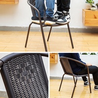 Populaire moderne Durable métal verre café Restaurant Bistro extérieur Table et chaises jardin patio rond petite table ensemble