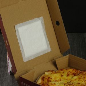 Boîte à pizza jetable anti-condensation, paquet de 100 cartons, 3000 pièces/carton, 120x80mm, tampon absorbant adhésif anti-humidité, écologique - Product Image 4