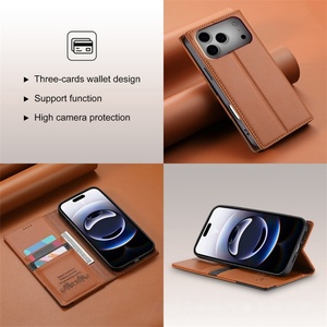 Funda de Cuero Tipo Cartera para iPhone 17 13 14 15 16 Pro Max XS MAX, con Ranuras para Tarjetas, Soporte y Protección Antigolpes - Product Image 5