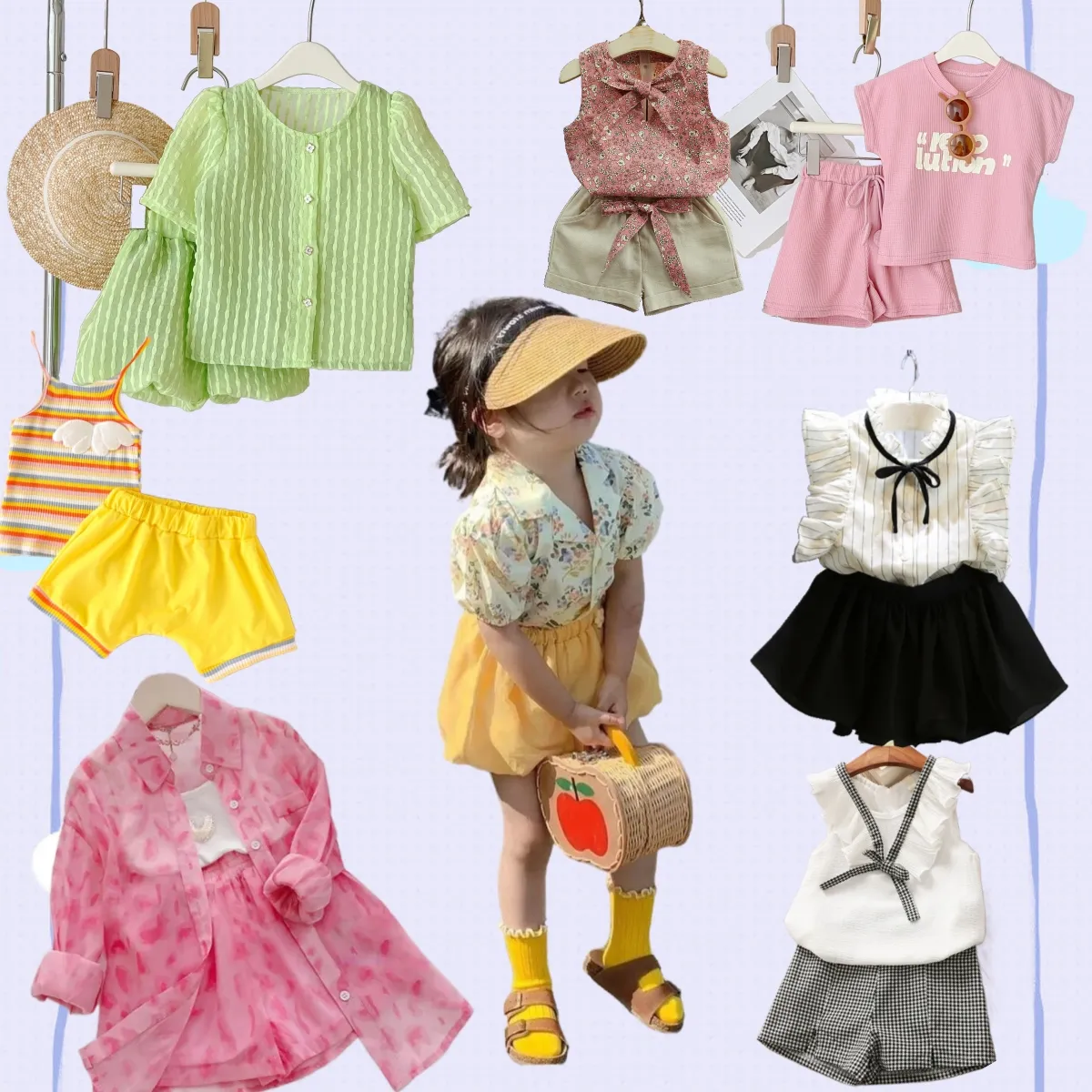 RTS MORE-Camiseta blanca con estampado para niña, ropa para niña, color rosa, ropa corta para niña, venta al por mayor con cinturón