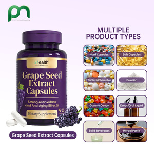 OEM Grape Seed Extract Capsules 200mg Vegan Herbal Antioxidant Polyphenol Supplement Skin Elasticity Cardiovascular Wellness - Product Image 5