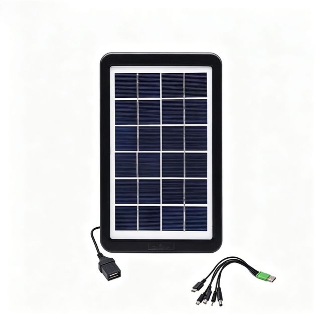 Portable 5V 6V 6W Mini Solar PV Panel Multi-Function Plastic Case for Outdoor Mobile Phone Charging Fast Dispatch