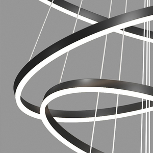 Trần đèn chùm đèn <span class=keywords><strong>LED</strong></span> hiện đại 6 vòng vòng mặt dây đèn cho Nhà phòng khách hoặc phòng ăn phòng ngủ - Product Image 6