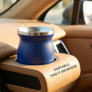 Tasse à Yerba Maté 240 ml en Acier Inoxydable, <span class=keywords><strong>Gourde</strong></span> Isotherme à Double Paroi avec Paille Métallique - Product Image 4