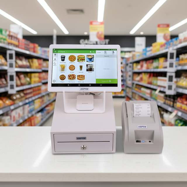 10 Inch Cheap HSPOS Android Tablet Cash Register POS Machine POS Software Thermal Printer Stock Retail Restaurant Supermarket
