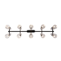 Lampe suspendue de salon minimaliste nordique, lustre de plafond, design vintage en laiton pour îlot de cuisine, luminaire linéaire à LED en verre
