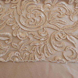 Mode sur mesure maison Textile dentelle <span class=keywords><strong>nappe</strong></span> mode broderie Tulle dentelle tissu pour dentelle robe européenne - Product Image 5
