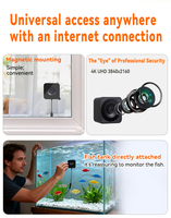 Caméra de Sécurité Intérieure Sans Fil Double Bande 2025 4K 8MP CMOS avec Alarme de Mouvement, Vision Nocturne et Écran LCD, Carte TF 256 Go, Mini