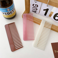 Feuille d'acétate de couleur unie ne blesse pas les cheveux peigne de coiffure portable en acétate grand peigne à lisser les cheveux