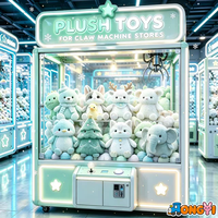Machine à griffes pour jeux à jetons, avec peluches de 8 pouces, poupées en peluche et jouets en peluche au design personnalisé, pour les entreprises de divertissement en gros