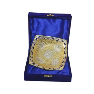 Goud En Zilver Plated Vierkante Kom Sets Huwelijksgeschenken Voor Gasten Groothandel Hele Verkoper En Fabrikanten