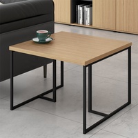 Table basse en noyer du milieu du siècle Table basse grise avec dessus en bois lit bureau d'appoint canapé Table basse avec pieds en métal