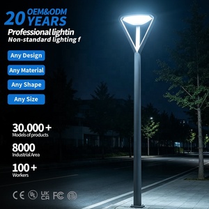 Lampe à pilier <span class=keywords><strong>LED</strong></span> certifiée ETL, étanche IP65, AC85-265V, en aluminium moulé sous pression, adaptée aux lampadaires de parcs et de jardins - Product Image 1