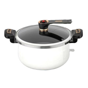 Casserole à pression <span class=keywords><strong>en</strong></span> <span class=keywords><strong>fonte</strong></span> émaillée grande capacité, antiadhésive, double poignée, pour soupe, ragoût, compatible avec les cuisinières à gaz et à <span class=keywords><strong>induction</strong></span> - Product Image 1