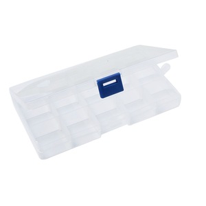 Boîte de rangement ronde multifonctionnelle en plastique transparent de 10 cm avec grilles pour perles, fabrication de bijoux, art, bricolage, rangement - Product Image 5