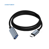 90 grados USB tipo C OTG Cable DE DATOS Nylon tipo C macho a USB A hembra USB3.1 Cable de extensión de carga