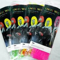 Perruque fluorescente colorée très vendue pour animaux de compagnie, idéale pour les fêtes d'Halloween par temps de pluie