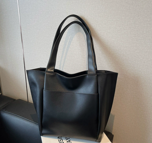 Sac fourre-tout en PU crème, grande capacité, sac à main à bandoulière, fermeture à glissière, sac de voyage portable pour femmes, logo personnalisé - Product Image 6