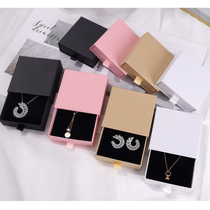 Cá nhân hoá giấy các tông nhỏ hộp đồ trang sức tùy chỉnh nhỏ trượt bao bì Quà Tặng kraft giấy ngăn kéo hộp với logo - Product Image 1