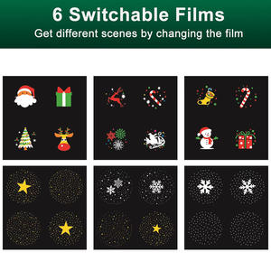 Cây giáng sinh Topper thắp sáng ngôi sao cây toppers với LED xoay bông tuyết đèn chiếu 3D Rỗng bạc sao tuyết <span class=keywords><strong>Tree</strong></span> Top - Product Image 6