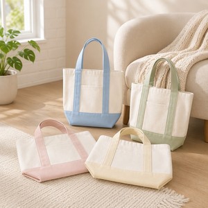 Bolsa de Compras de Lona de Algodón Personalizada al por Mayor con Logotipo Bordado, Reutilizable, Lisa, Pequeña, Mini, Color <span class=keywords><strong>Azul</strong></span> Menta, Rosa, Color Caramelo, para Regalo - Product Image 2