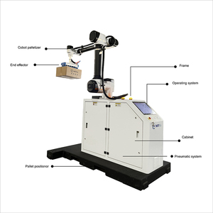 Système de palettisation collaboratif avec pinces doubles et bras longue portée, moteur contrôlé par PLC pour les opérations de superposition - Product Image 6