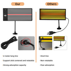 Panneau de détection de bosses en plastique avec LED, réflecteur lumineux et ligne 3M pour la réparation de bosses de voiture, noir - Product Image 5