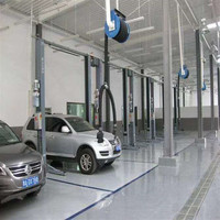 Bobine de tuyau d'échappement flexible, avec bras d'extraction, pour réparation de voiture