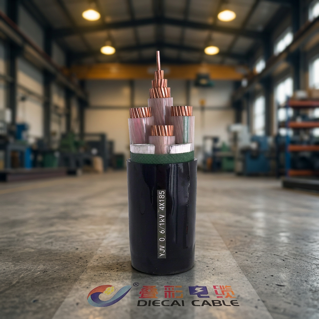 YJV Cable XLPE Power Cable 0.6/1kV OFC Copper Class a IEC 60332 IP54 PVC Jacket Industrial Overhead for Power Station