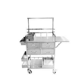 Chariot <span class=keywords><strong>de</strong></span> <span class=keywords><strong>soins</strong></span> multifonctionnel <span class=keywords><strong>de</strong></span> luxe HC-M032 pour hôpital, chariot médical pour <span class=keywords><strong>soins</strong></span> des plaies, chariot en acier inoxydable - Product Image 1