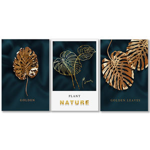 Affiche abstraite de toile à imprimé de feuille de plante d'or <span class=keywords><strong>citation</strong></span> nordique décor d'art mural moderne <span class=keywords><strong>peinture</strong></span> à l'huile <span class=keywords><strong>sur</strong></span> toile affiches et imprimés Art Pi - Product Image 6