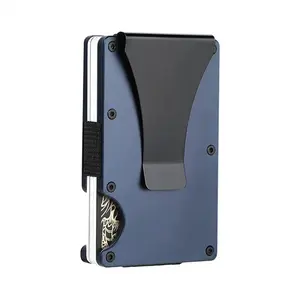 Best Selling Rfid Blocking Metal Wallet Card Holder Smart Minimalist Aluminum Wallet Front Pocket Metal Wallet with Money Clip